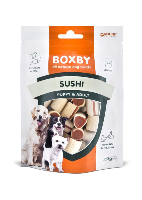 Køb Boxby Hundesnacks Sushi - 100g - Kornfri online billigt tilbud rabat legetøj