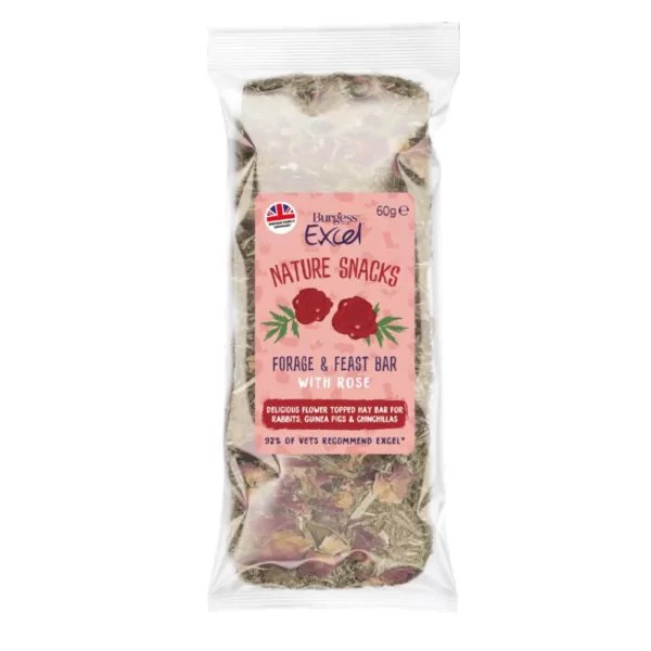 Køb Burgess Excel Forage & Feast Hø Bar - Med Rose - 60g online billigt tilbud rabat legetøj