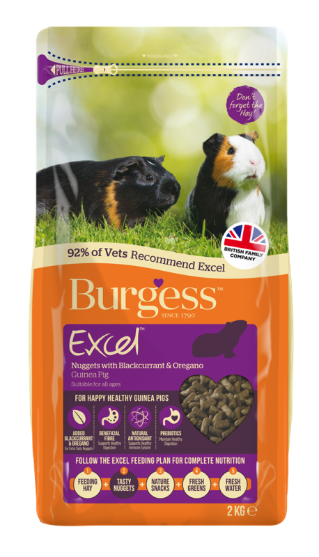 Køb Burgess Excel Marsvinefoder Nuggets - Med Solbær og Oregano - 1