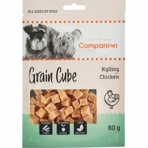 Køb Companion Hundesnack Kyllige Grain Cube - 80g - Gluten- & Sukkerfri online billigt tilbud rabat legetøj