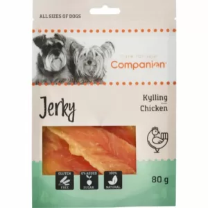 Køb Companion Hundesnack Kyllige Jerky - 80g - Gluten- & Sukkerfri online billigt tilbud rabat legetøj