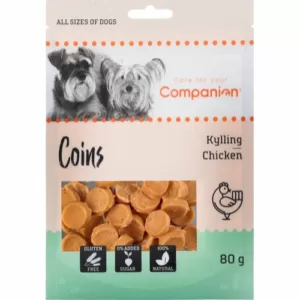 Køb Companion Hundesnack Kyllinge Coins - 80g - Gluten- & Sukkerfri online billigt tilbud rabat legetøj