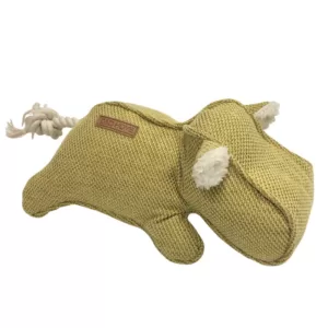 Køb D&D Hundelegetøjs Flodhest i Chenille - 30x14cm - Gul online billigt tilbud rabat legetøj