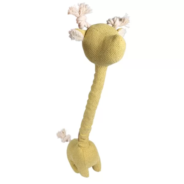 Køb D&D Hundelegetøjs Giraf i Chenille - 20x52cm - Gul online billigt tilbud rabat legetøj