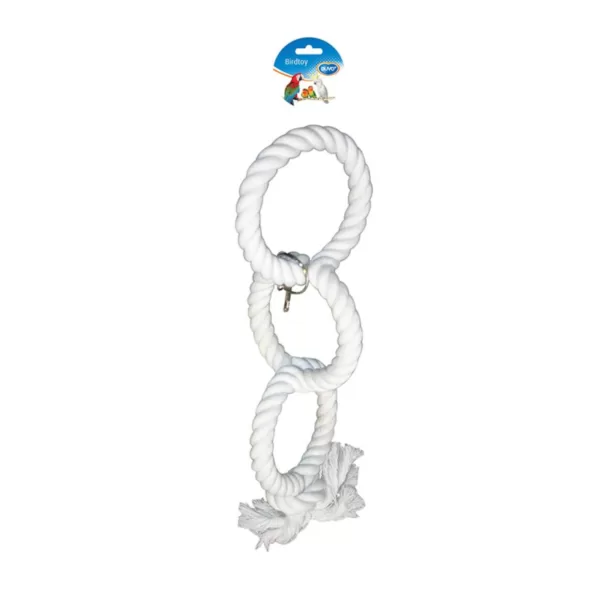 Køb Duvo+ Papegøjelegetøj 3 Rebs Ringe - 43cm online billigt tilbud rabat legetøj