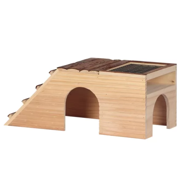 Køb Duvo+ Wood Marsvinehus - Til Græs - 48x22x20cm online billigt tilbud rabat legetøj