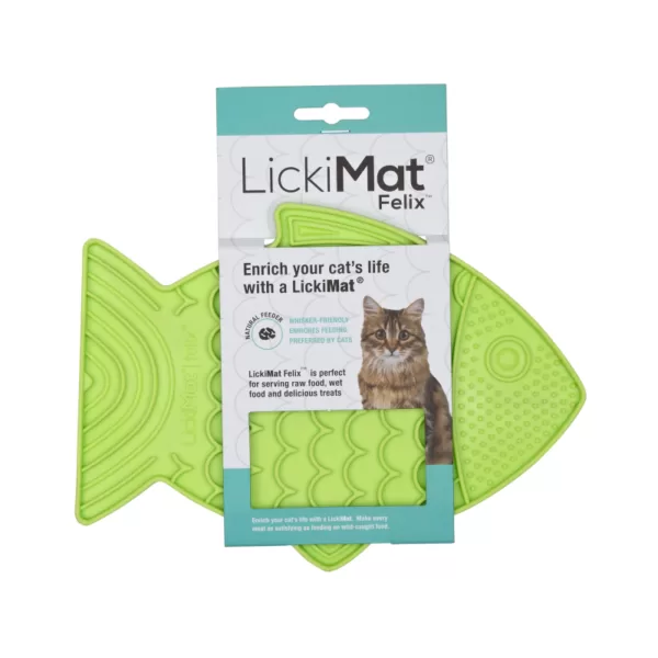 Køb KW LickiMat Felix Kat - 20cm - Grøn online billigt tilbud rabat legetøj