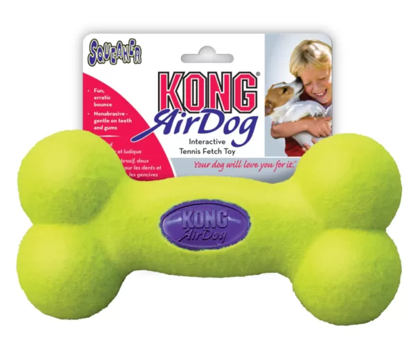 Køb Kong Hundelegetøjs AirDog Squeaker Bone Tennisbold