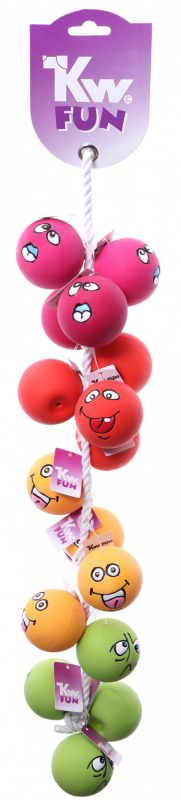 Køb Kw Fun Hundelegetøjs Latex Bold - Ø6cm - Flere Farver - Med Piv online billigt tilbud rabat legetøj