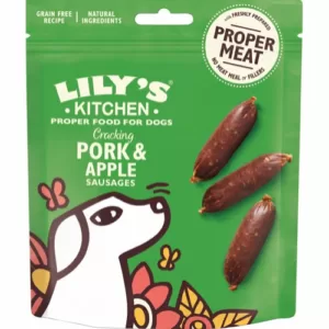 Køb Lily's Kitchen Hundegodbidder Pølser - Med Svinekød & Æble - 70g - Kornfrit online billigt tilbud rabat legetøj