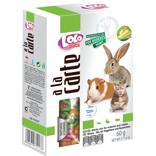 Køb LoloPets A La Carte Gnaver Snack - Sticks Mix - 60g online billigt tilbud rabat legetøj