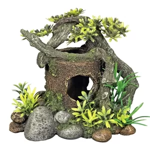 Køb Nobby Akvarie Dekoration Træ - Med Gemmested - Polyresin - 18x15x15cm online billigt tilbud rabat legetøj