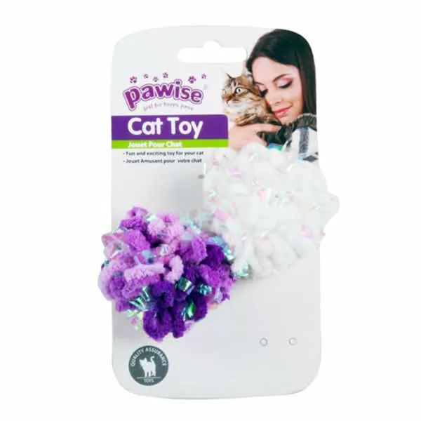 Køb PaWise Kattelegetøjs Glitter Plys Bolde - 2stk online billigt tilbud rabat legetøj