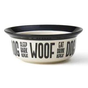Køb Petrageous Drink Repeat Hundeskål i Keramik - Beige & Sort - Ø15x6cm online billigt tilbud rabat legetøj