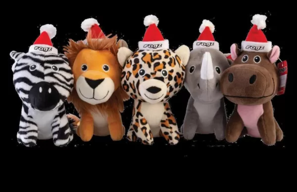 Køb Rogz Hundelegetøjs Jule Safari Plysdyr - 20x9cm online billigt tilbud rabat legetøj