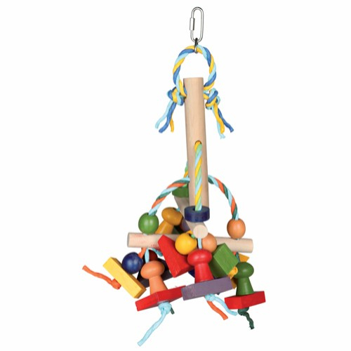 Køb Trixie Fuglelegetøjs Farverigt Trælegetøj - 31cm online billigt tilbud rabat legetøj