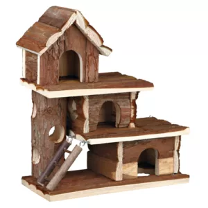 Køb Trixie Gnaverhus Tammo i Naturligt træ - Med 3 Etager - 25x30x12cm - Egnet til Hamstere og Mus - - - - online billigt tilbud rabat legetøj