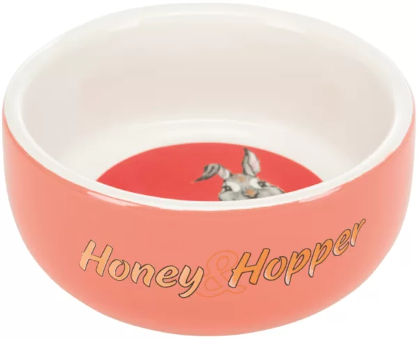 Køb Trixie Honey & Hopper Keramikskål - 250ml - Ø11cm - Lakse Pink online billigt tilbud rabat legetøj