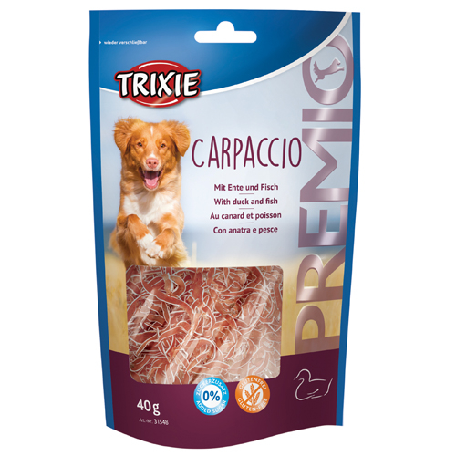 Køb Trixie Hunde Snack Godbidder Premio Carpaccio Med And Og Fisk - 40g online billigt tilbud rabat legetøj