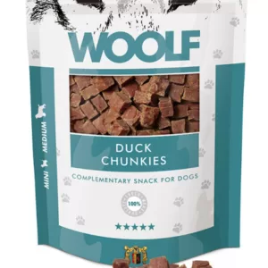 Køb Woolf Hunde Snack Godbidder - Med Ande Chunkies - 100g - 93% Kød online billigt tilbud rabat legetøj