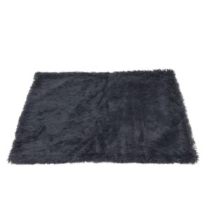 LS Fluffy Sofatæppe - 100x70cm - Koksgrå
