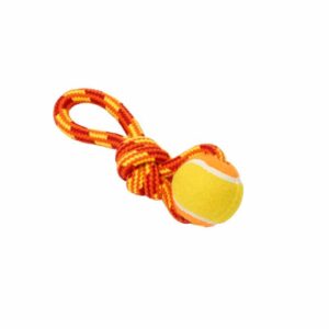 BUSTER Colour Rope Tuggaball (Rød/orange/gul) - Small