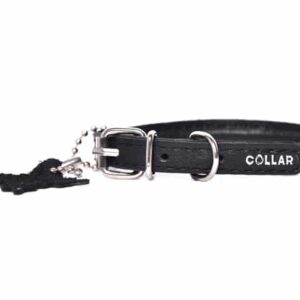 COLLAR Rundsyet Hundehalsbånd i læder (Sort)