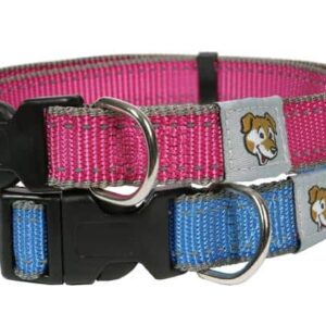 DoggyThings Hundehalsbånd med refleks - Large - Blå