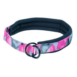 Finnero Halvkvæler hundehalsbånd Camo Pink M