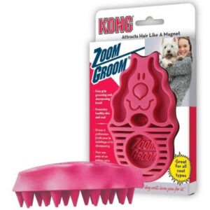 KONG ZoomGroom Massage børste raspberry, Hund