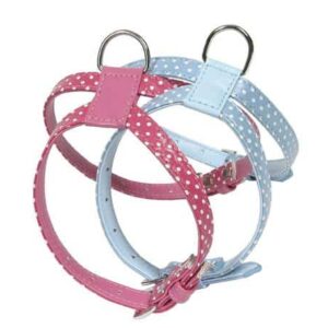 Polka Dot Hundesele - Small - Lyseblå