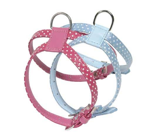 Polka Dot Hundesele - Small - Lyseblå