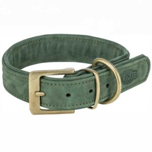 Pure Hundehalsbånd i Læder Sage Green