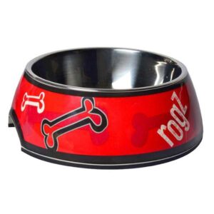 Rogz Bowl Red Paw 700ml