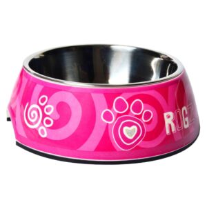 ROGZ Bubble Pink Paw Hundeskål - Medium