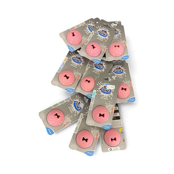 Rogz Gumz aktivitetsbold Puppy Pink 10 stk