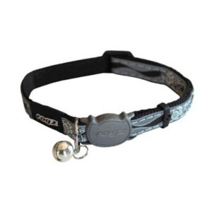 Rogz kattehalsbånd Nightcat sort 20-31cm