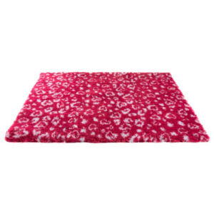 Vet bed Tæppe 75x100cm Leopard Rød