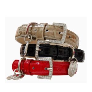 WOUAPY "Croco" Hundehalsbånd (50 cm) - Sort